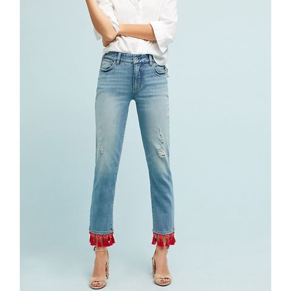 Anthropologie Denim - Anthropologie Pilcro Red Tassel Hem Jeans 👖